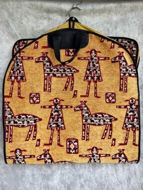 Vintage Navasota Tapestry Garment Bag Southwestern Travel Luggage